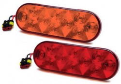 2-1/4\" x 6-1/2\" LED Low Profile Oval Sealed Stop/Turn/Tail Light