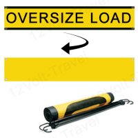 18" x 84" Oversize Load Banner Nylon Mesh with Rubber Straps and Hooks