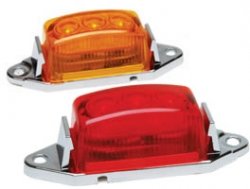 1-3/4 \"x 1\" LED Clearance/Marker Light Single - Amber, Red