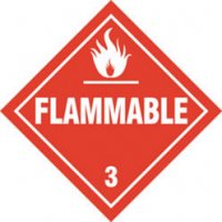 Flammable Gas Class 3 Placard