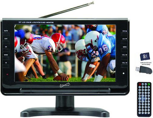 9-inch Rechargeable Portable TV