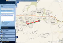 Fleet Tracking User Interface Locate Vehicle Using Breadcrumb Trail