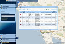Fleet Tracking User Interface Vehicle Status Fleet View