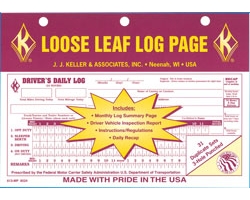Loose Leaf Driver\'s Daily Log Sheets - Pack of 31 Duplicate Sets