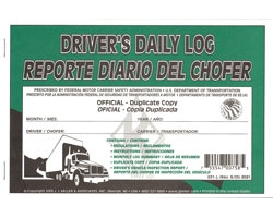 Driver\'s Daily Log Book with Duplicate Copies - 31 Carbon Sets, English/Spanish