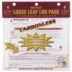 Duplicate Mid-Size Loose-Leaf Driver\'s Log, Carbonless