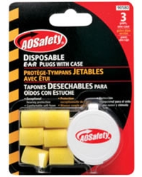 Disposable Ear Plugs with Case - 3 Pair