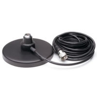 5" Magnet Mount CB Antenna Base with Coax Cable - Black