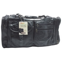 26\" Patchwork Leather Travel Bags - Black
