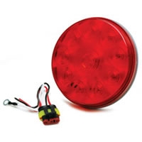 4" LED Low Profile Round Sealed Stop/Turn/Tail Light - Red