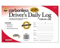 Carbonless Driver's Daily Log Book with 31 Triplicate Sets