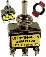 3 Position 6 Blade Toggle Switch