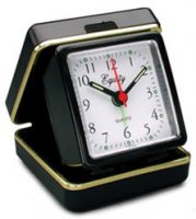 Folding Travel Alarm Clock with Luminous Hands & Dots