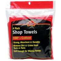 100% Cotton Shop Towels - 4 Pack