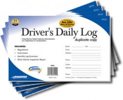 Pack of 4 - Driver\'s Daily Log Book with 31 Duplicate Sets (Carbon)