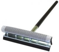 8" Metal Head Squeegee with Heavy Duty Sponge and 12" Wood Handle