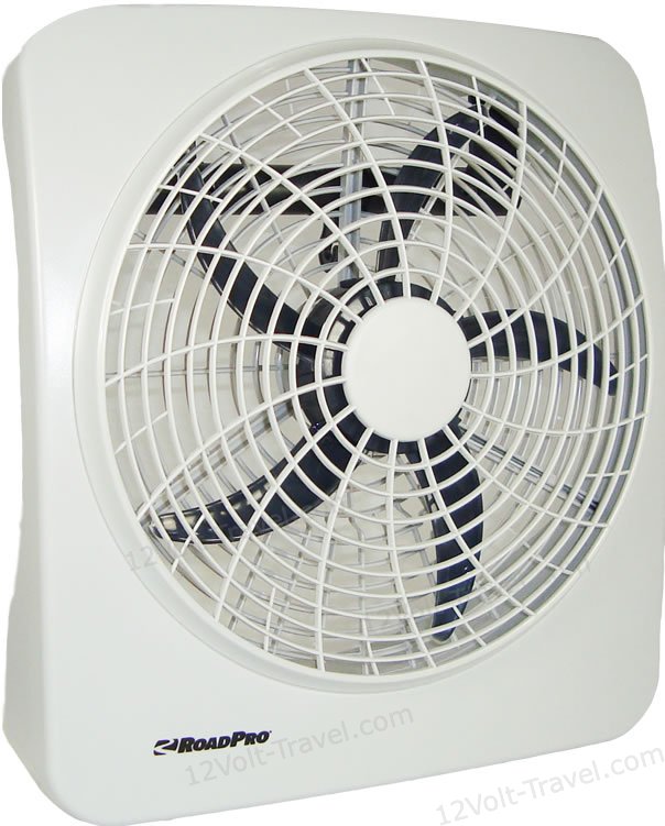 ROADPRO RP8000 12-VOLT BATTERY OPERATED 10" PORTABLE FAN 