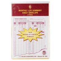 Monthly Log Summary Envelopes with New Hours of Service - 5-Pack