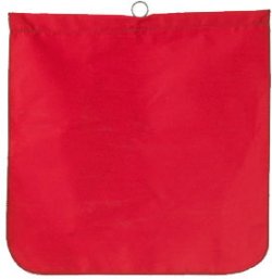 18\" x 18\" Warning Flag Solid Fabric w/Sewn in Wire Rod