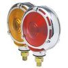 4" Double-Face Stop/Turn Light with Chrome-Frame Assembly - Red/Amber Lens