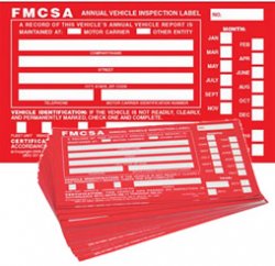 Annual Vehicle Inspection Label