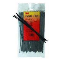 6 Nylon Cable Ties Black 100-Pack