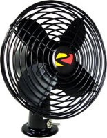 12 Volt Fan, 2-Speed, Black Metal