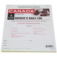 Canadian, 2-in-1 Driver's Daily Log Book with Recap & Detailed DVIR, Carbonless