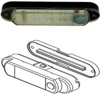 Interior LED Light - 12 Volt DC - Push Button On/Off