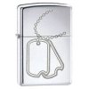 Etched Dog Tags Design Lighter - High Polish Chrome Finish