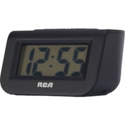 Battery Powered Alarm Clock 1-inch LCD with Blue Backlight