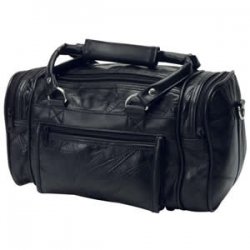 12\" Patchwork Leather Shaving Kit Bag