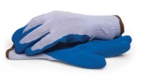 Latex Coated Palm & Fingertips Gloves with Elastic Knit Wrist, Large 2-Pack