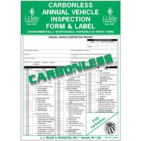 Annual Vehicle Inspection Report with Label - Carbonless