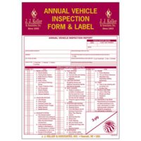 Annual Vehicle Inspection Report and Label - Carbon