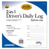 2-In-1 Driver's Daily Log Book with 31 Duplicate Sets (Carbon)