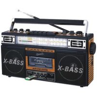 Retro 4-band Radio & Cassette Player Wood
