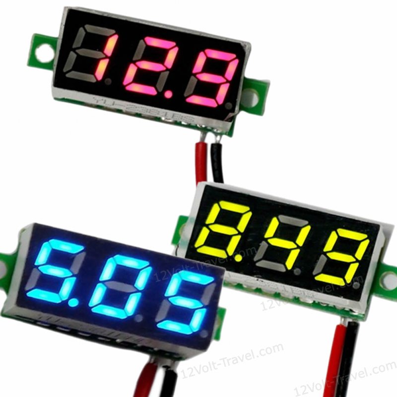 Udveksle direktør Aftale 12Volt-Travel HWDCVMTR Digital LED Voltage Meter for 2.5 to 30 Volt Systems  - 12Volt-Travel®