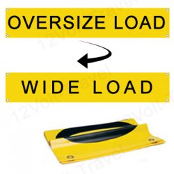 14.25\" x 72\" (6\') Oversize Load & Wide Load Reversible Banner with Grommets