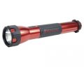 Snap-On Flashlight with Rubber Grip & Red Anodized Aluminum - 3 "D" Cell