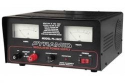 22 Amp 12 Volt Adjustable Power Supply with Dual Meters & Cooling Fan