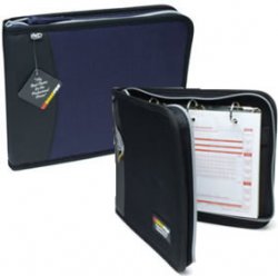 3-Ring Binder for Loose-Leaf Log Sheets - Zippered, 10.5\" x 8.5\"