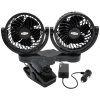 Dual 12-Volt Fan with Mounting Clip