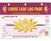 Loose Leaf Driver's Daily Log Sheets with 31 Duplicate Sets