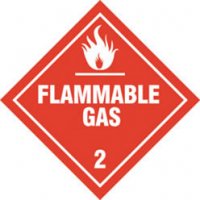 Flammable Gas Class 2 Placard