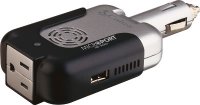 MicroPort(TM) DC to AC Power Inverter with USB Port & Swivel Arm - 130W/260W