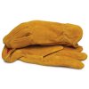 Split Leather Gloves with Red Fleece Lining and Elastic Wrist 2XL