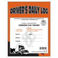 5-In-1 Driver's Daily Log Book Duplicate Carbon