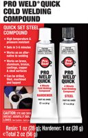 1oz. Pro Weld Hardener/1oz. Steel Quick Cold Welding Compound