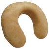 Neck Support Pillow with Memory Foam - Suede/Tan